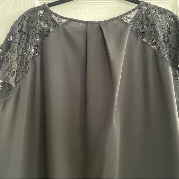Anthropologie Maeve Black Short Sleeve Lace Blouse Size Medium - Picture 12 of 12